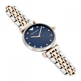  Shop Authentic Emporio Armani Gianni T Bar Crystal Blue Dial Two Tone Steel Strap Watch For Women - AR11092 - Luxxuri