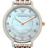  Shop Authentic Emporio Armani Mother of Pearl Dial Two Tone Stainless Steel Watch For Women - AR11094 - Luxxuri