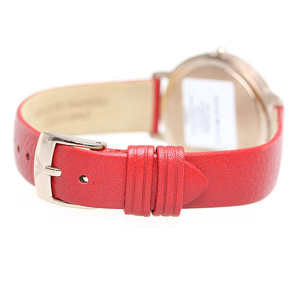  Shop Authentic Emporio Armani Kappa Classic Quartz Silver Dial Red Leather Strap Watch For Women - AR11114 - Luxxuri