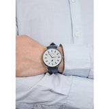  Shop Authentic Emporio Armani Renato White DIal Blue Leather Strap Watch For Men - AR11119 - Luxxuri