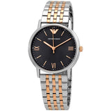  Shop Authentic Emporio Armani Kappa Quartz Black Dial Two Tone Mesh Bracelet Watch For Men - AR11228 - Luxxuri
