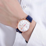  Shop Authentic Emporio Armani Aviator Silver Dial Blue Leather Strap Watch For Men - AR11123 - Luxxuri