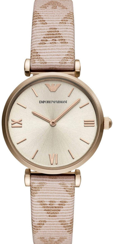  Shop Authentic Emporio Armani Analog Grey Dial Pink Leather Strap Watch For Women - AR11126 - Luxxuri