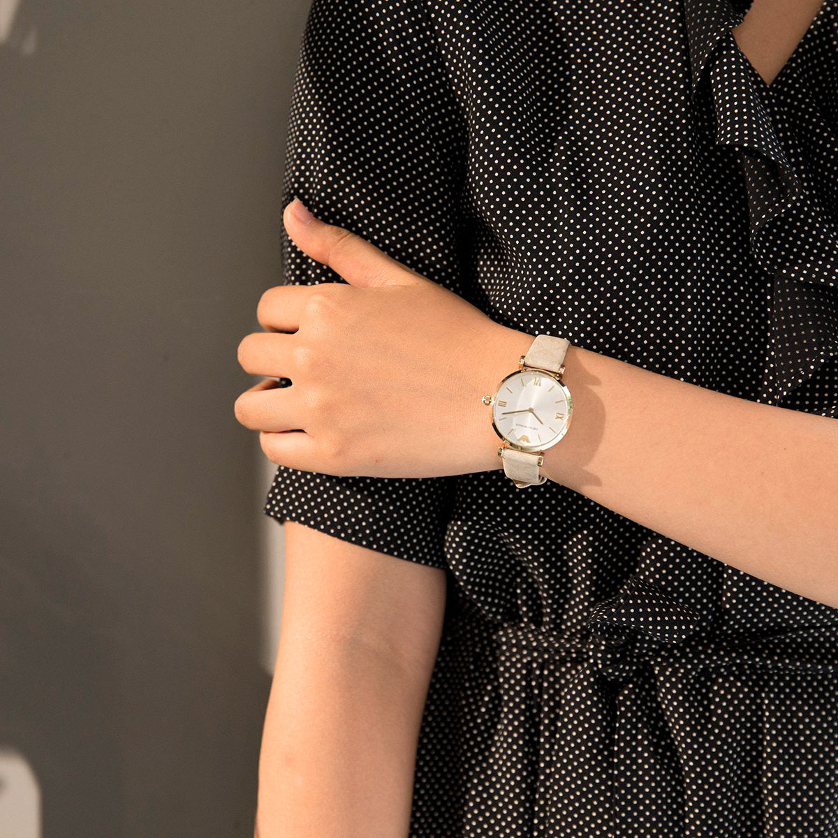  Shop Authentic Emporio Armani Gianni T Bar Analog Silver Dial Beige Leather Strap Watch For Women - AR11127 - Luxxuri