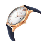  Shop Authentic Emporio Armani Classic Silver Dial Blue Leather Strap Watch For Men - AR11131 - Luxxuri