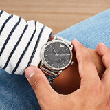  Shop Authentic Emporio Armani Classic Quartz Grey Dial Silver Steel Strap Watch For Men - AR11134 - Luxxuri