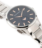  Shop Authentic Emporio Armani Renato Blue Dial Silver Steel Strap Watch For Men - AR11137 - Luxxuri
