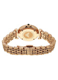  Shop Authentic Emporio Armani Gianni T-Bar Black Dial Rose Gold Strap Watch For Women - AR11145 - Luxxuri