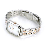  Shop Authentic Emporio Armani Gianni T Bar Mother of Pearl Dial Two Tone Steel Strap Watch For Women - AR11146 - Luxxuri