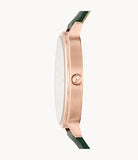  Shop Authentic Emporio Armani Mother of Pearl Dial Green Leather Strap Watch For Women - AR11150 - Luxxuri