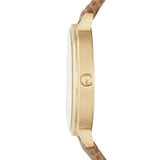  Shop Authentic Emporio Armani Kappa Quartz Mother of Pearl Taupe Dial Brown Leather Strap Watch For Men - AR11151 - Luxxuri