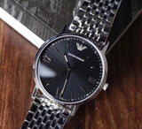  Shop Authentic Emporio Armani Kappa Black Dial Silver Steel Strap Watch For Men - AR11152 - Luxxuri