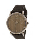  Shop Authentic Emporio Armani Luigi Analog Brown Dial Black Leather Strap Watch For Men - AR11156 - Luxxuri