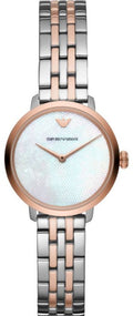  Shop Authentic Emporio Armani Modern Slim Analog Mother of Pearl Dial Two Tone Steel Strap Watch For Women - AR11157 - Luxxuri