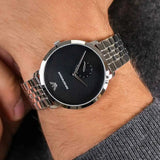  Shop Authentic Emporio Armani Classic Quartz Black Dial Silver Steel Strap Watch For Men - AR11161 - Luxxuri