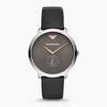  Shop Authentic Emporio Armani Modern Slim Quartz Grey Dial Black Leather Strap Watch For Men - AR11162 - Luxxuri
