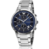  Shop Authentic Emporio Armani Renato Chronograph Blue Dial Silver Steel Strap Watch For Men - AR11164 - Luxxuri