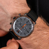  Shop Authentic Emporio Armani Aviator Grey Dial Grey Leather Strap Watch For Men - AR11168 - Luxxuri