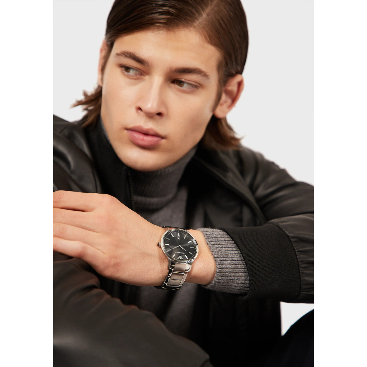  Shop Authentic Emporio Armani Renato Quartz Black Dial Silver Steel Strap Watch For Men - AR11181 - Luxxuri