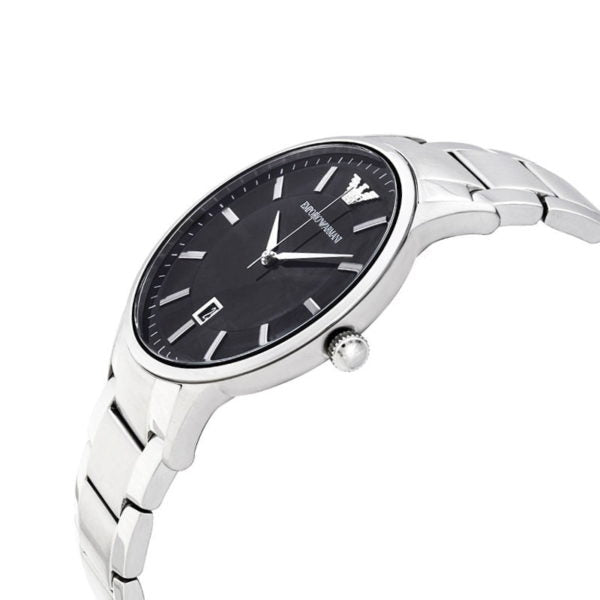  Shop Authentic Emporio Armani Renato Quartz Black Dial Silver Steel Strap Watch For Men - AR11181 - Luxxuri