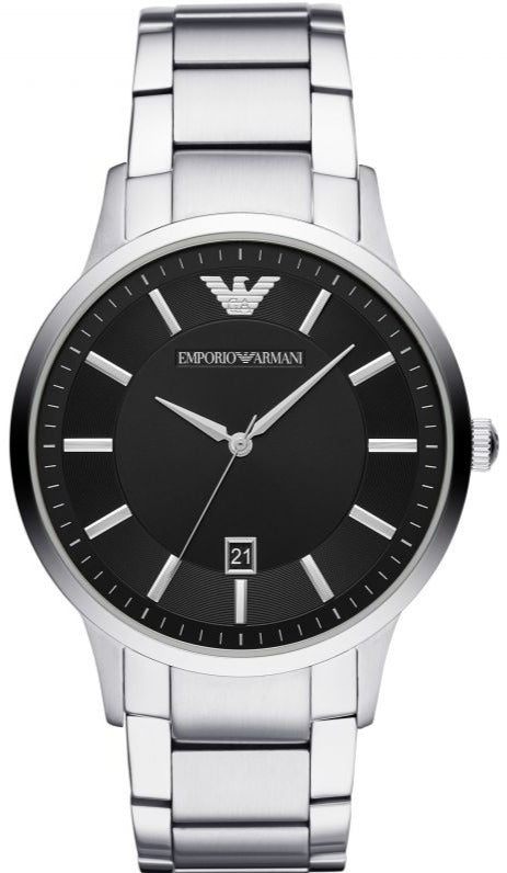  Shop Authentic Emporio Armani Renato Quartz Black Dial Silver Steel Strap Watch For Men - AR11181 - Luxxuri