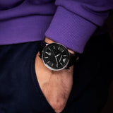  Shop Authentic Emporio Armani Renato Analog Black Dial Black Leather Strap Watch For Men - AR11186 - Luxxuri