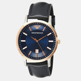  Shop Authentic Emporio Armani Renato Analog Blue Dial Black Leather Strap Watch For Men - AR2506 - Luxxuri