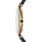  Shop Authentic Emporio Armani Arianna Analog Silver Dial Black Leather Strap Watch For Women - AR11200 - Luxxuri