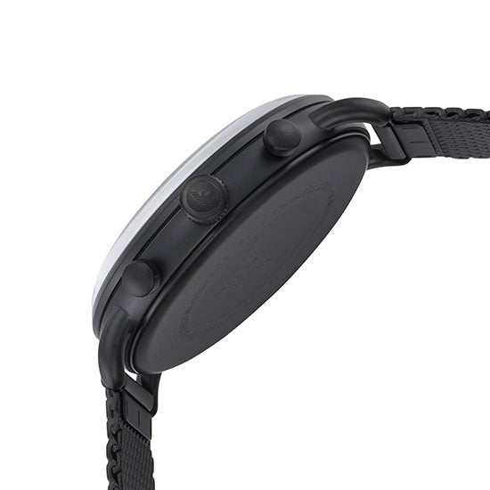  Shop Authentic Emporio Armani Aviator Chronograph Blue Dial Black Mesh Bracelet Watch For Men - AR11201 - Luxxuri