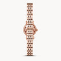 Emporio Armani Gianni T-Bar Mother of Pearl Dial Rose Gold Steel Strap Watch For Women - AR11203