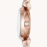  Shop Authentic Emporio Armani Gianni T-Bar Mother of Pearl Dial Rose Gold Steel Strap Watch For Women - AR11203 - Luxxuri