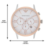  Shop Authentic Emporio Armani Giovanni Chronograph Quartz White Dial Two Tone Steel Strap Watch For Men - AR11209 - Luxxuri