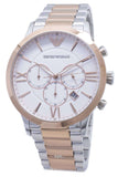  Shop Authentic Emporio Armani Giovanni Chronograph Quartz White Dial Two Tone Steel Strap Watch For Men - AR11209 - Luxxuri