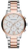  Shop Authentic Emporio Armani Giovanni Chronograph Quartz White Dial Two Tone Steel Strap Watch For Men - AR11209 - Luxxuri