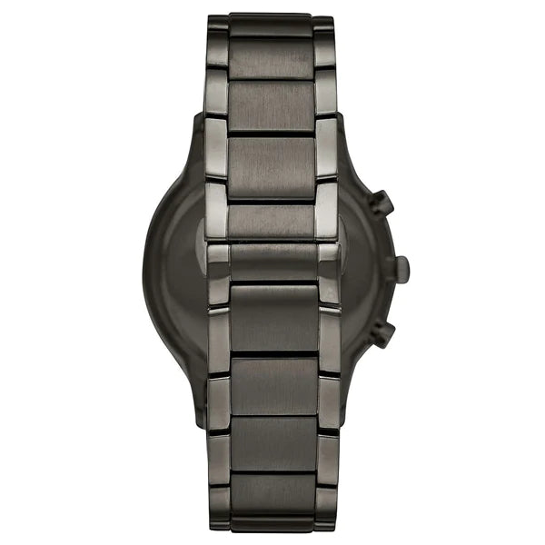  Shop Authentic Emporio Armani Renato Chronograph Quartz Blue Dial Black Steel Strap Watch For Men - AR11215 - Luxxuri