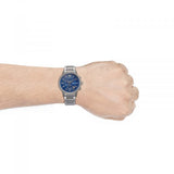  Shop Authentic Emporio Armani Renato Chronograph Quartz Blue Dial Black Steel Strap Watch For Men - AR11215 - Luxxuri