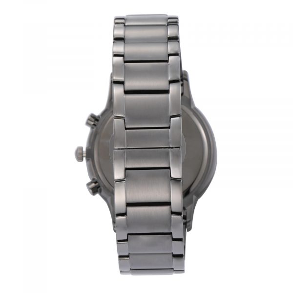  Shop Authentic Emporio Armani Renato Chronograph Quartz Blue Dial Black Steel Strap Watch For Men - AR11215 - Luxxuri