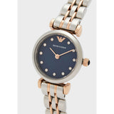  Shop Authentic Emporio Armani Gianni T Bar Quartz Blue Dial Two Tone Steel Strap Watch For Women - AR11222 - Luxxuri
