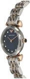  Shop Authentic Emporio Armani Gianni T Bar Quartz Blue Dial Two Tone Steel Strap Watch For Women - AR11222 - Luxxuri