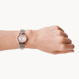  Shop Authentic Emporio Armani Gianni T Bar Pink Dial Two Tone Steel Strap Watch For Women - AR11223 - Luxxuri