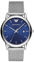  Shop Authentic Emporio Armani Luigi Quartz Blue Dial Silver Mesh Bracelet Watch For Men - AR11230 - Luxxuri