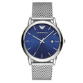  Shop Authentic Emporio Armani Luigi Quartz Blue Dial Silver Mesh Bracelet Watch For Men - AR11230 - Luxxuri