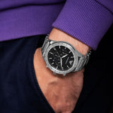 Shop Authentic Emporio Armani Mario Chronograph Black Dial Silver Steel Strap Watch For Men - AR11241 - Luxxuri