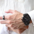 Emporio Armani Giovanni Chronograph Black Dial Black Steel Strap Watch For Men - AR11349