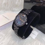  Shop Authentic Emporio Armani Gianni T-Bar Quartz Black Mother of Pearl Dial Black Steel Strap Watch For Women - AR11268 - Luxxuri