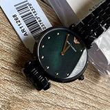 Shop Authentic Emporio Armani Gianni T-Bar Quartz Black Mother of Pearl Dial Black Steel Strap Watch For Women - AR11268 - Luxxuri