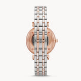  Shop Authentic Emporio Armani Gianni T-Bar Silver Dial Two Tone Steel Strap Watch For Women - AR11293 - Luxxuri