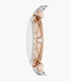  Shop Authentic Emporio Armani Gianni T-Bar Silver Dial Two Tone Steel Strap Watch For Women - AR11293 - Luxxuri