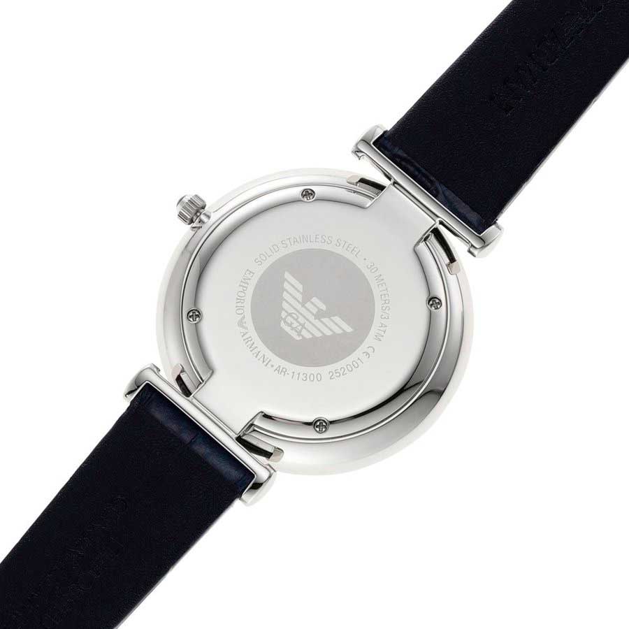  Shop Authentic Emporio Armani Gianni T Bar Quartz Blue Dial Blue Leather Strap Watch For Men - AR11300 - Luxxuri