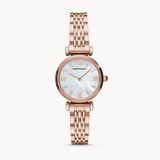  Shop Authentic Emporio Armani Gianni T-Bar Mother of Pearl Dial Rose Gold Steel Strap Watch For Women - AR11316 - Luxxuri